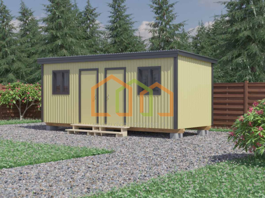Металлическая бытовка для дачи Гладиолус-3 (С)